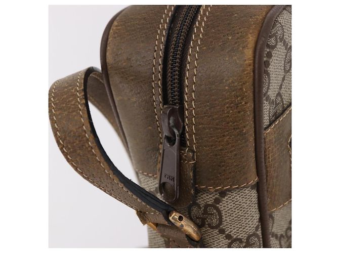 GUCCI GG Supreme Web Sherry Line Bag PVC Beige Gold 56 02 005 - vista 9