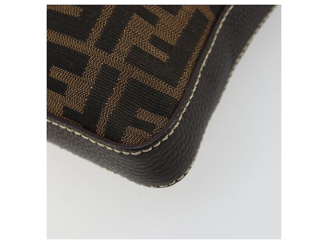 FENDI Zucca Canvas Celeria Shoulder Bag Black Brown - vista 15