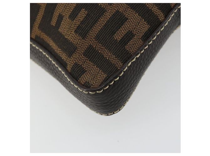 FENDI Zucca Canvas Celeria Shoulder Bag Black Brown - vista 16