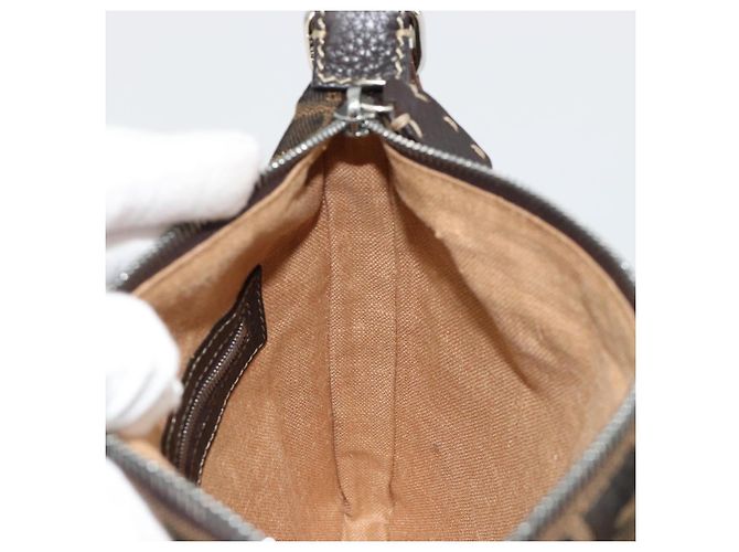 FENDI Zucca Canvas Celeria Shoulder Bag Black Brown - vista 19