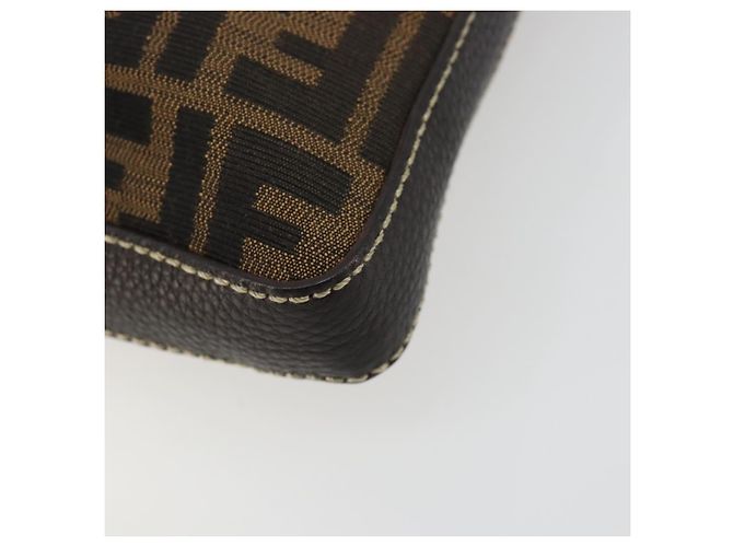 FENDI Zucca Canvas Celeria Shoulder Bag Black Brown - vista 9