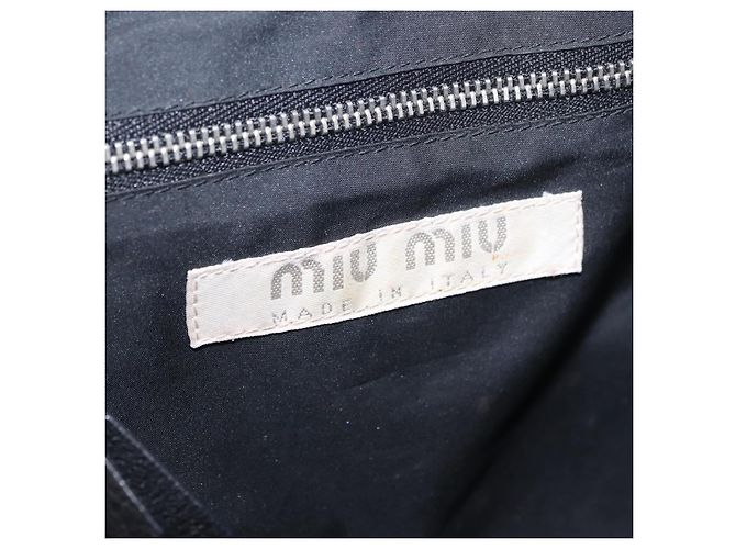Miu Miu Shoulder Bag Leather Black Silver - vista 18