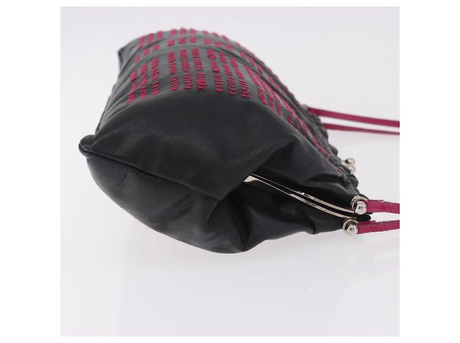 Miu Miu Shoulder Bag Leather Black Silver - vista 3