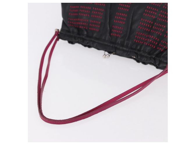 Miu Miu Shoulder Bag Leather Black Silver - vista 7
