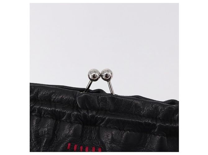 Miu Miu Shoulder Bag Leather Black Silver - vista 9