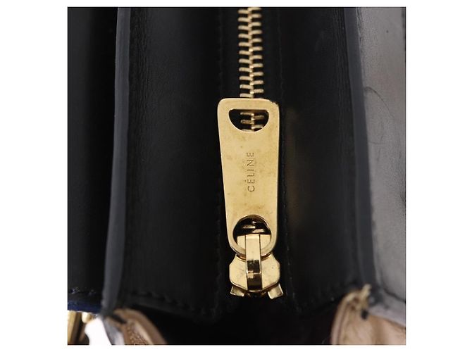 Céline CELINE Trapeze Hand Bag Leather 2way Black Gold - vista 10