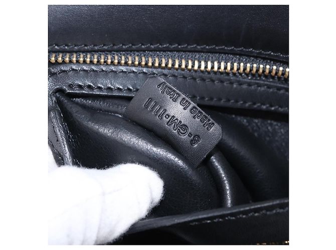 Céline CELINE Trapeze Hand Bag Leather 2way Black Gold - vista 12