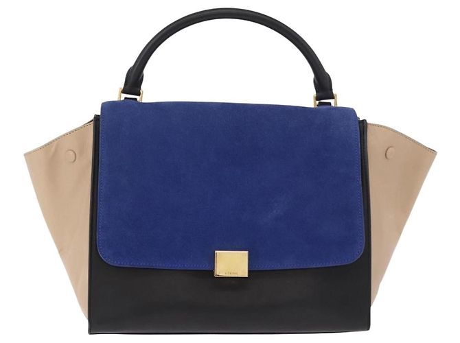Céline CELINE Trapeze Hand Bag Leather 2way Black Gold - vista 13