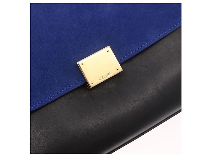 Céline CELINE Trapeze Hand Bag Leather 2way Black Gold - vista 19