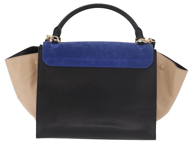 Céline CELINE Trapeze Hand Bag Leather 2way Black Gold - vista 2