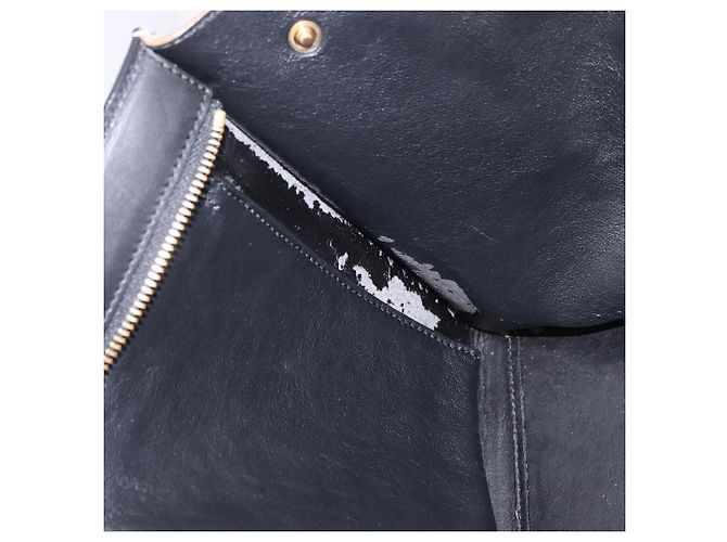Céline CELINE Trapeze Hand Bag Leather 2way Black Gold - vista 24