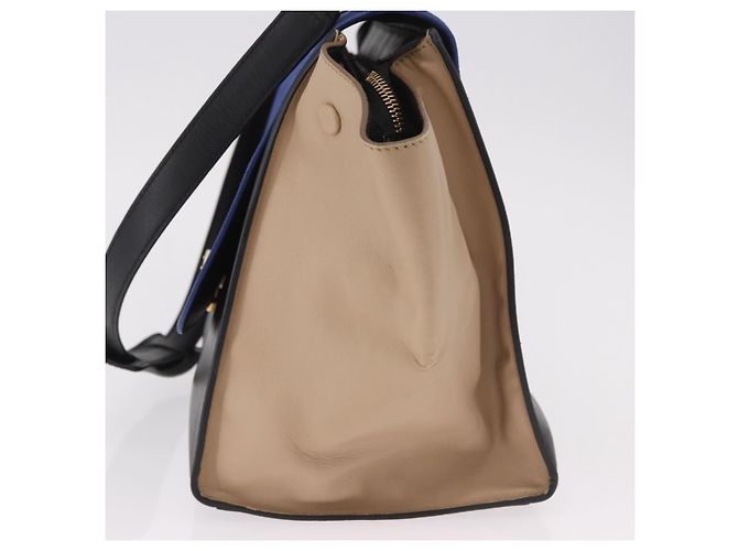 Céline CELINE Trapeze Hand Bag Leather 2way Black Gold - vista 3