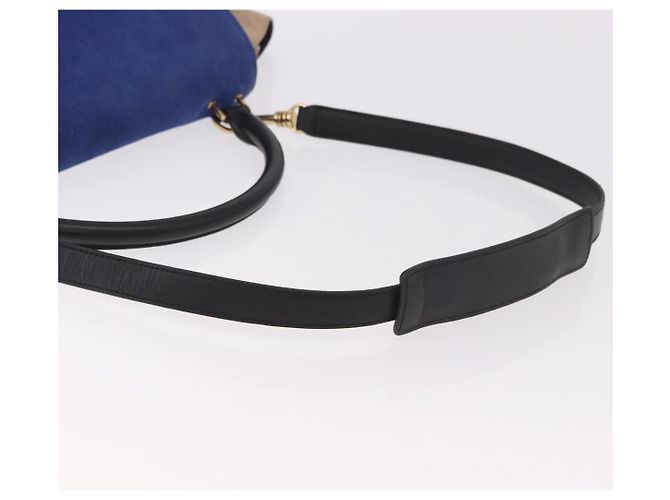 Céline CELINE Trapeze Hand Bag Leather 2way Black Gold - vista 9