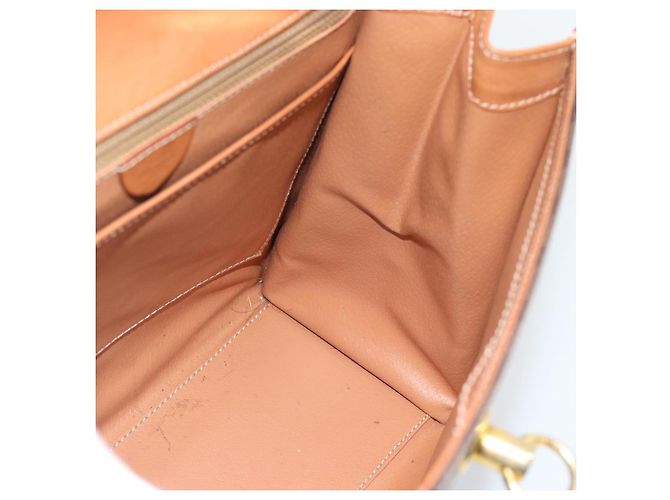 Céline CELINE Macadam Canvas Hand Bag PVC Leather Brown Gold - vista 18