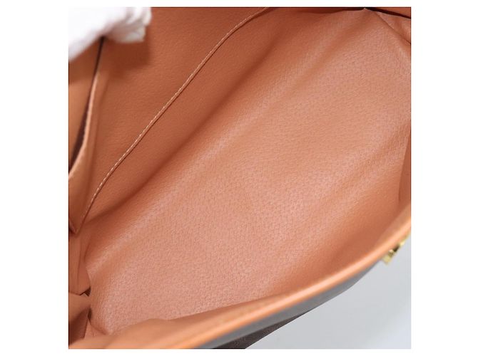 Céline CELINE Macadam Canvas Hand Bag PVC Leather Brown Gold - vista 10