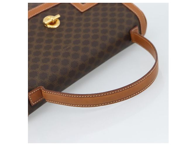 Céline CELINE Macadam Canvas Hand Bag PVC Leather Brown Gold - vista 7