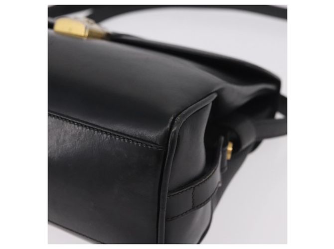 GUCCI Shoulder Bag Leather Navy Gold - vista 11