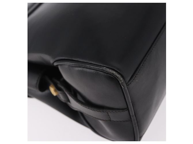 GUCCI Shoulder Bag Leather Navy Gold - vista 12
