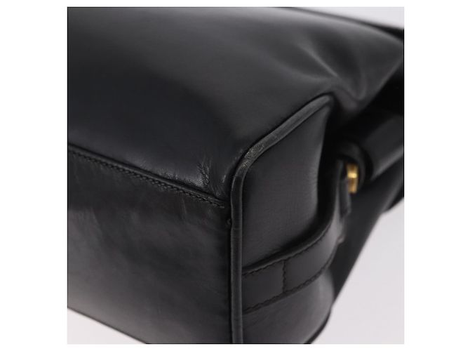GUCCI Shoulder Bag Leather Navy Gold - vista 13