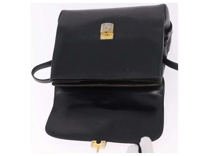 GUCCI Shoulder Bag Leather Navy Gold - vista 15