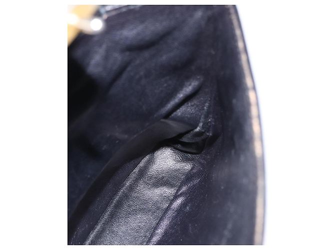 GUCCI Shoulder Bag Leather Navy Gold - vista 21