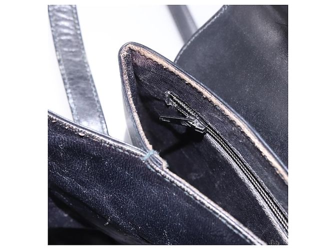 GUCCI Shoulder Bag Leather Navy Gold - vista 23