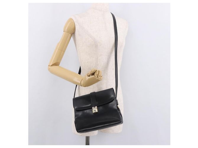 GUCCI Shoulder Bag Leather Navy Gold - vista 26