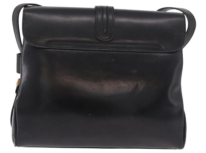 GUCCI Shoulder Bag Leather Navy Gold - vista 3