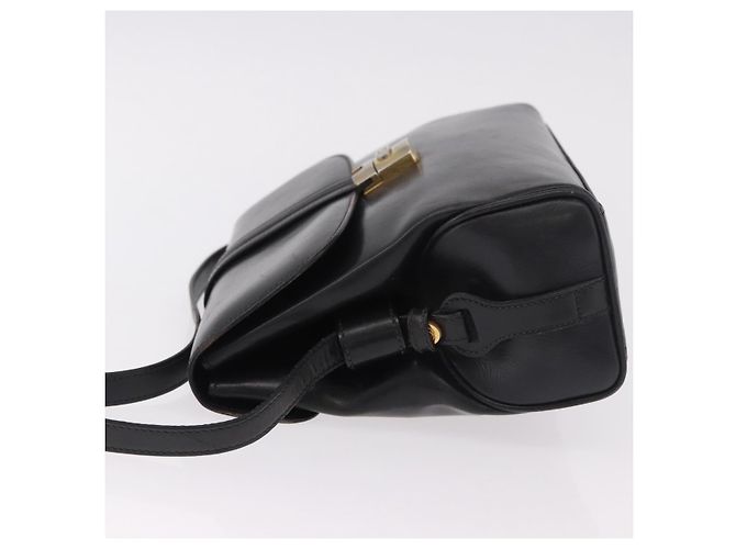 GUCCI Shoulder Bag Leather Navy Gold - vista 5