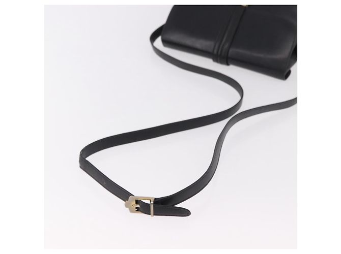 GUCCI Shoulder Bag Leather Navy Gold - vista 7