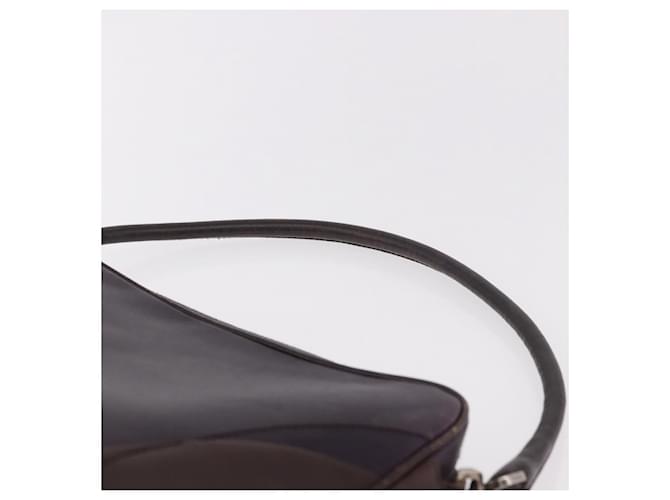 PRADA Shoulder Bag Leather Navy Silver - vista 14