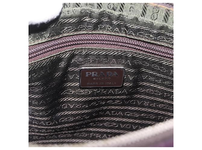 PRADA Shoulder Bag Leather Navy Silver - vista 20