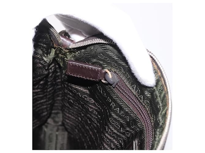 PRADA Shoulder Bag Leather Navy Silver - vista 23