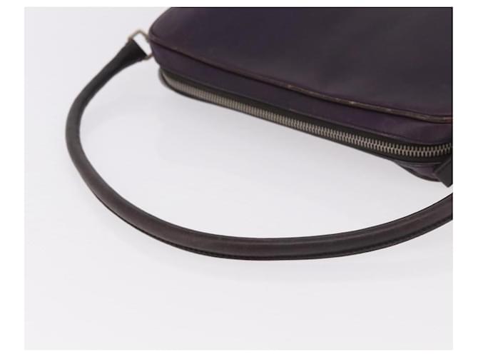PRADA Shoulder Bag Leather Navy Silver - vista 7