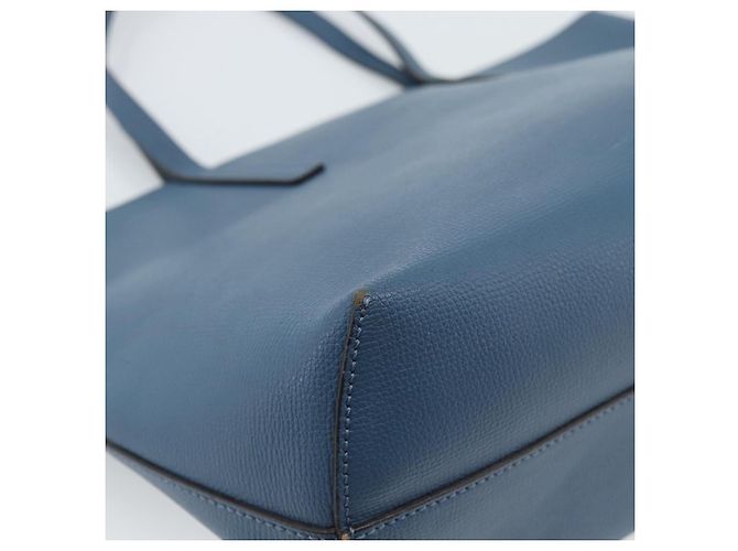 FENDI Tote Bag Leather Blue Silver - vista 10