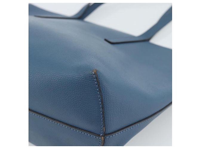 FENDI Tote Bag Leather Blue Silver - vista 17