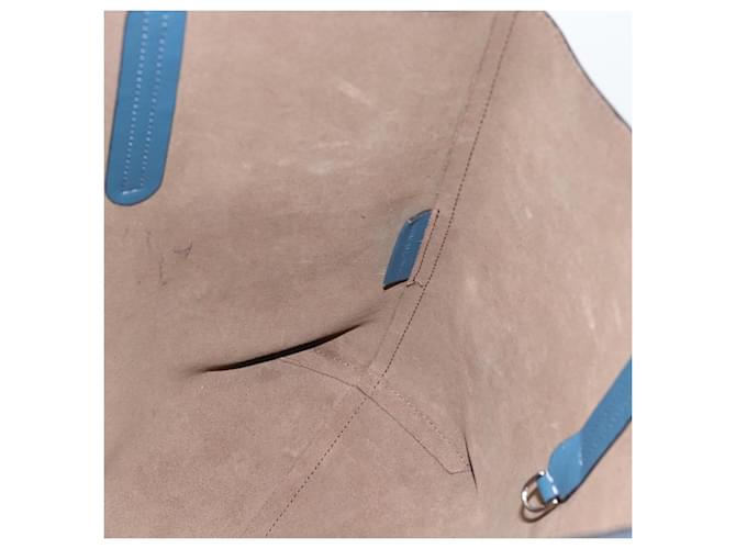 FENDI Tote Bag Leather Blue Silver - vista 18
