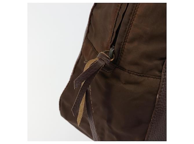 PRADA Hand Bag Leather Brown Gold - vista 10