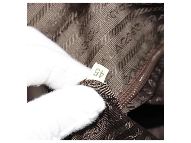 PRADA Hand Bag Leather Brown Gold - vista 12