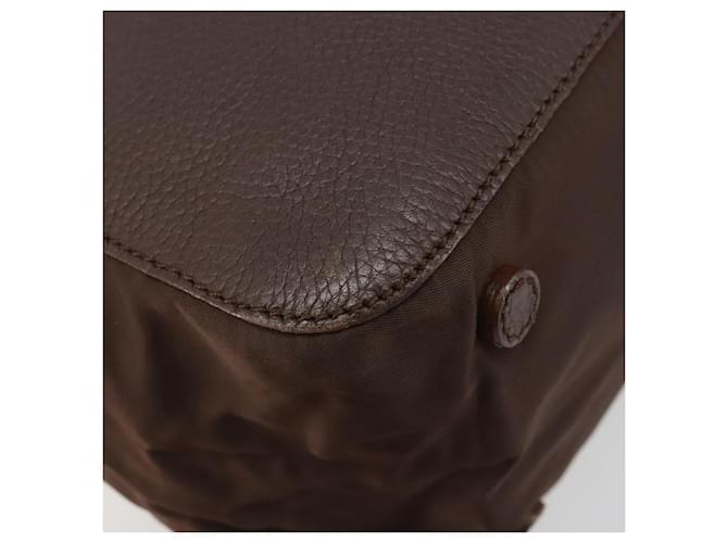 PRADA Hand Bag Leather Brown Gold - vista 16