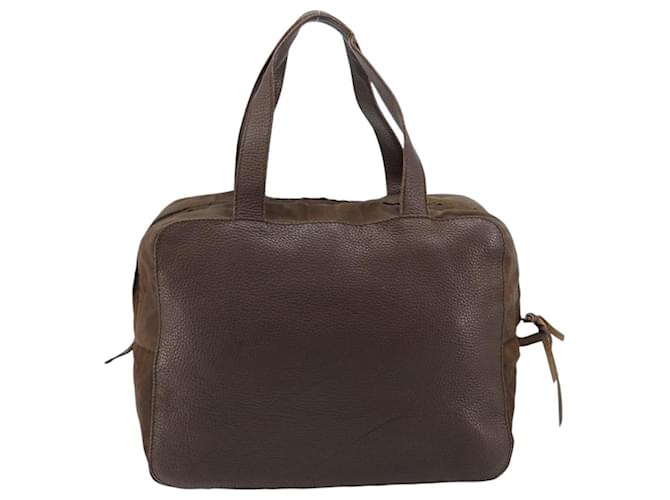 PRADA Hand Bag Leather Brown Gold - vista 2