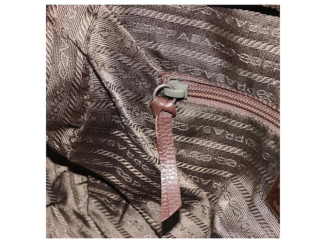 PRADA Hand Bag Leather Brown Gold - vista 22