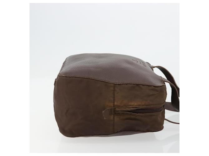 PRADA Hand Bag Leather Brown Gold - vista 3