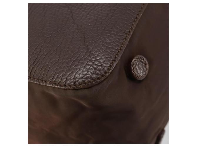 PRADA Hand Bag Leather Brown Gold - vista 9