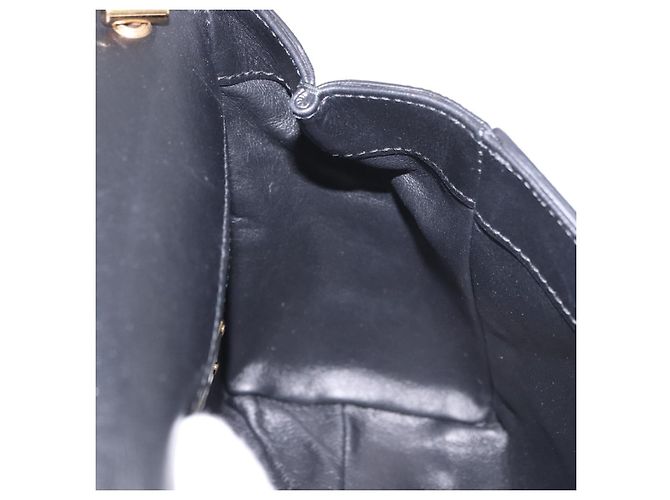 Salvatore Ferragamo Vala Chain Shoulder Bag Suede 2way Black Gold - vista 21