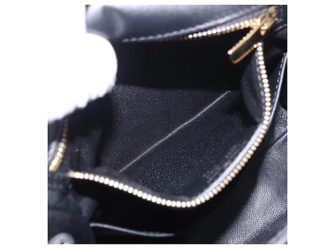 Salvatore Ferragamo Vala Chain Shoulder Bag Suede 2way Black Gold - vista 24
