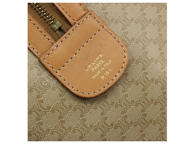 Céline CELINE Macadam Canvas Hand Bag PVC Beige Gold - vista 12
