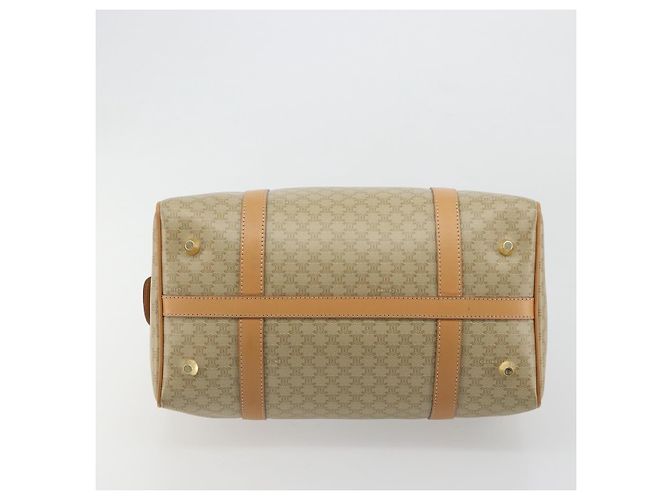 Céline CELINE Macadam Canvas Hand Bag PVC Beige Gold - vista 5