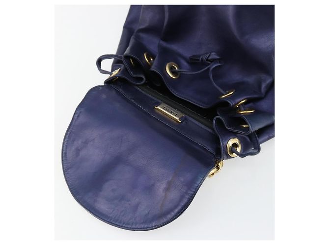 LOEWE Chain Hand Bag Leather Purple Gold - vista 10