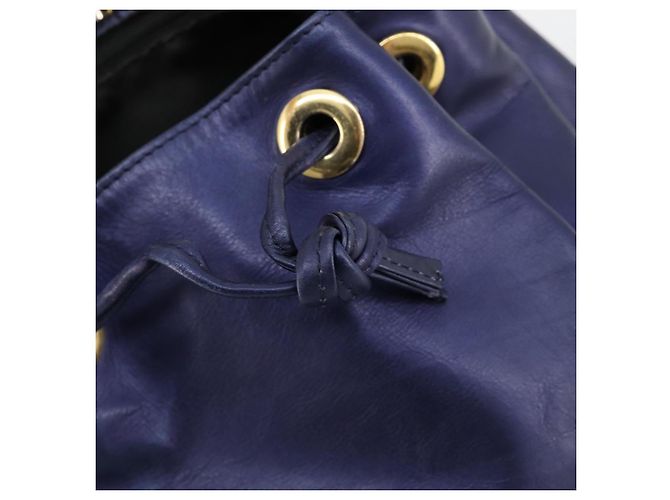 LOEWE Chain Hand Bag Leather Purple Gold - vista 19